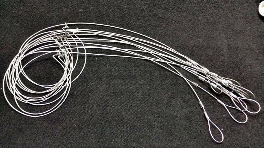 12 Survival Snares Loaded Dozen Small Game 36" Long 1/16 7x7 Cable Rabbit Snares
