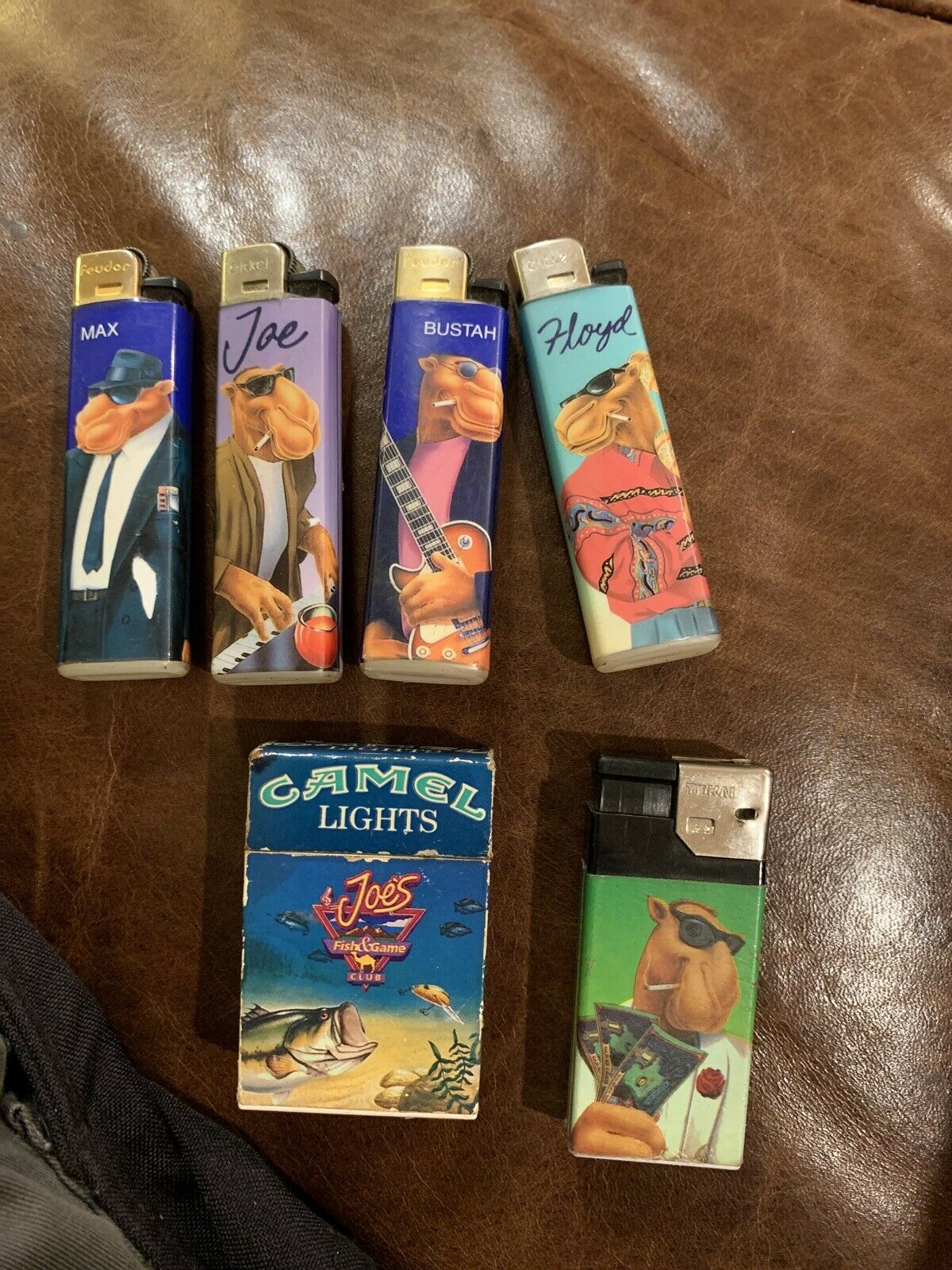 Lot Vintage Joe Camel Lighters