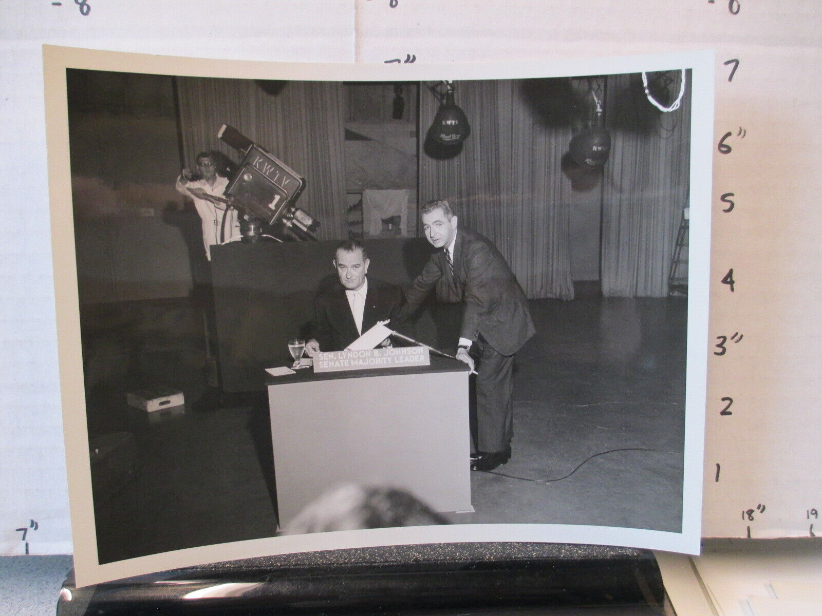 Cbs Tv Show Photo 1950s Face The Nation News Lbj Lyndon Johnson Kwtv Camera