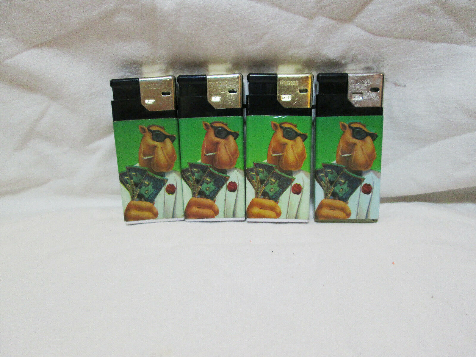 Set Of 4 Camel Smokin Joe’s Camel Cash Lotto Disposable Lighters