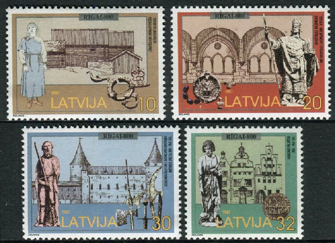 Latvia 1997 Yvert No 431/434 8 Centenary Of Riga ( 4 Val