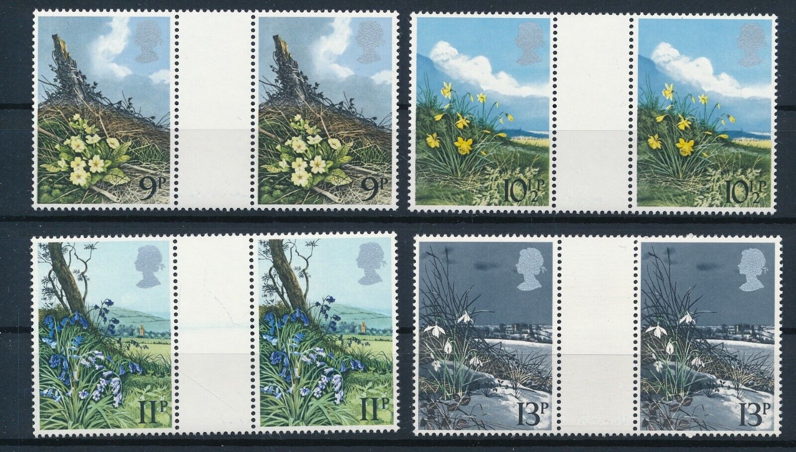 [i2895] Great Britain 1979 Fauna Good Set Of Stamps Gutterpair Very Fine Mnh