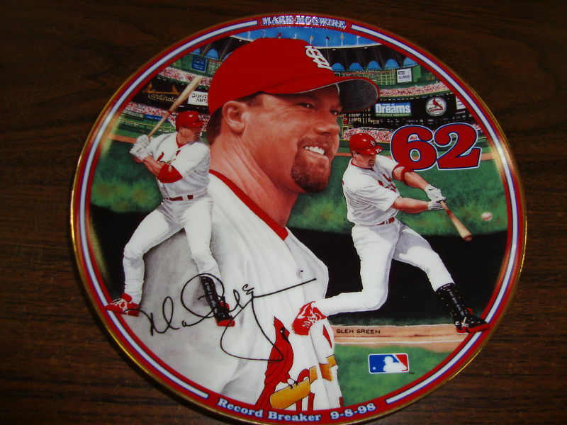 Mark Mcgwire Plate---home Run Hero---#62---bradford Exchange---1999---coa