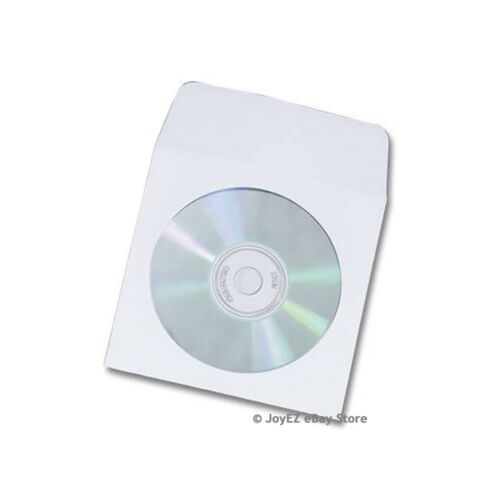 100 Cd Dvd Paper Sleeve  W/ Clear Window Fold Over Flip