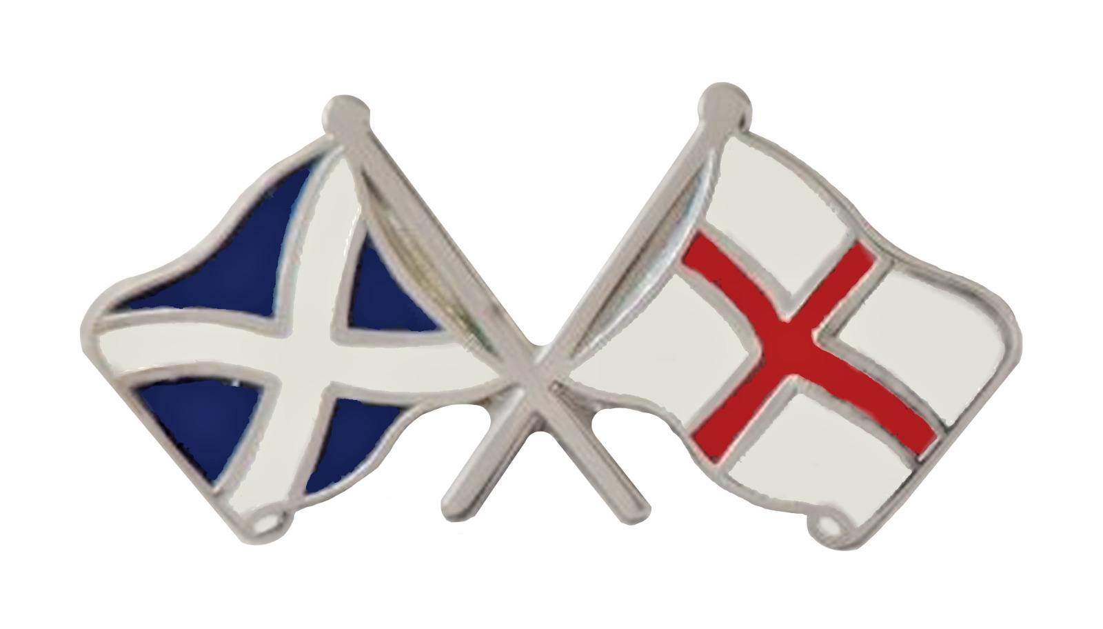 England Flag & Scotland Flag Friendship Courtesy Pin Badge