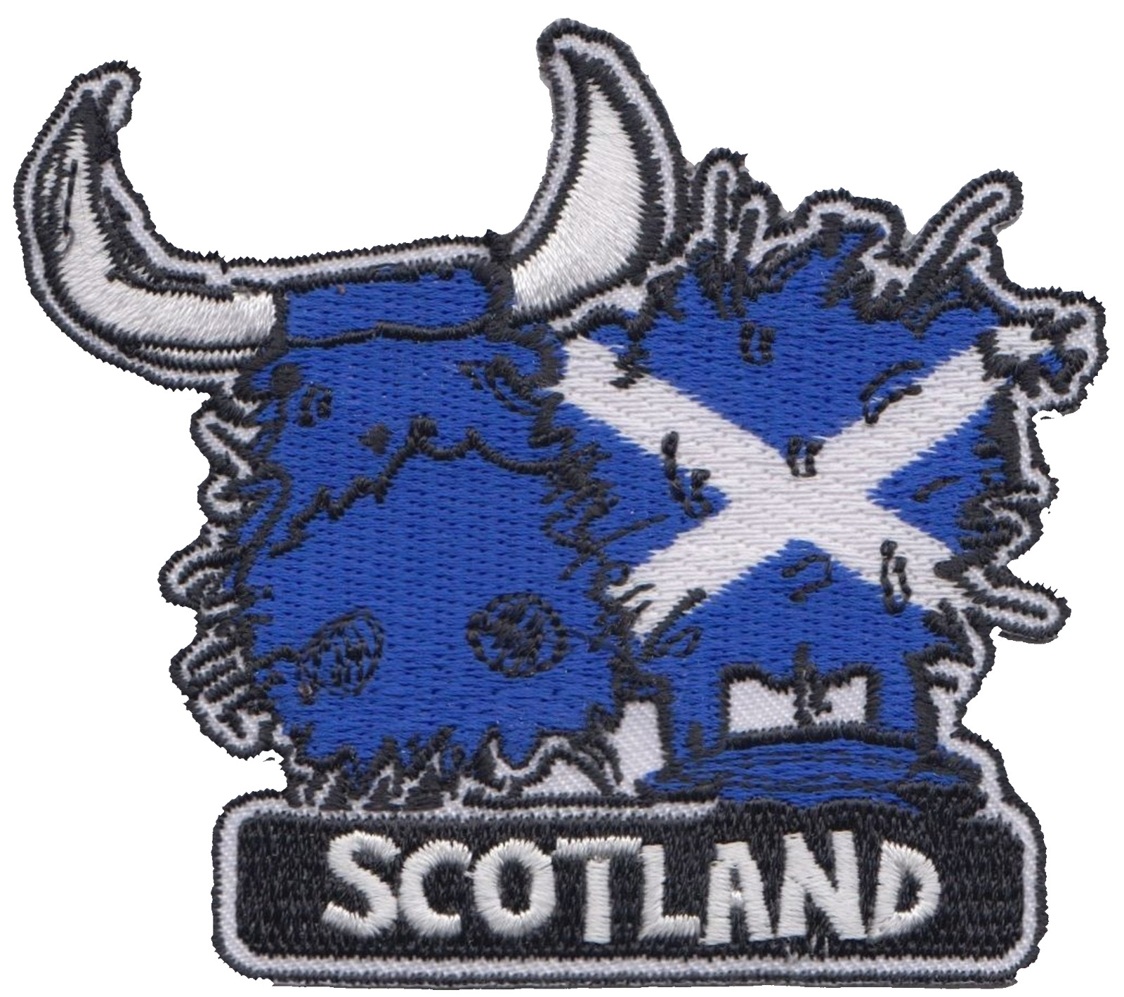 Scotland Highland Cow St Andrews Flag Embroidered Patch Last Few