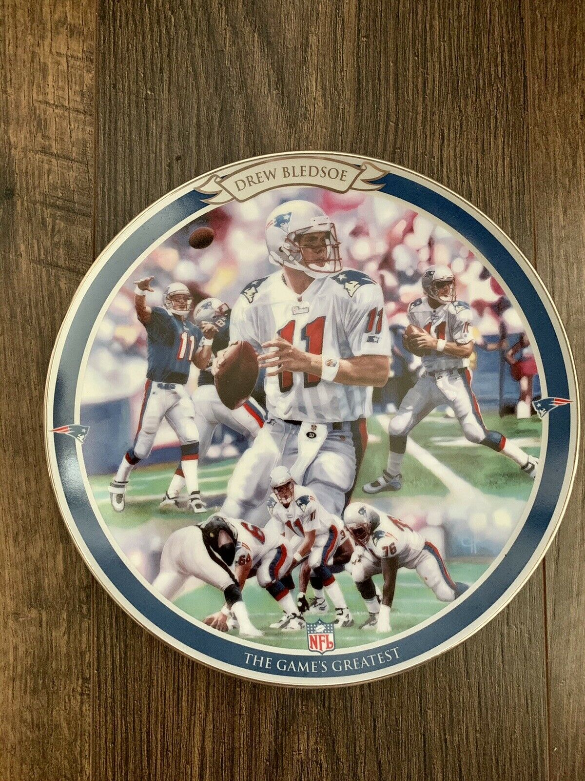 Drew Bledsoe The Games Greatest Bradford Exchange Plate New England Patriots