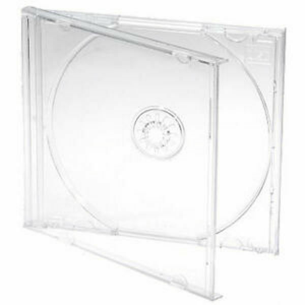 25 Standard 10.4 Mm Jewel Case Single Cd Dvd Disc Storage Assembled Clear Tray