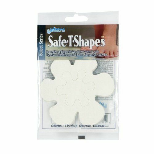 Compac Safe T Shapes Non Slip Safety Shower Treads Bath Tub Decals White Daisy