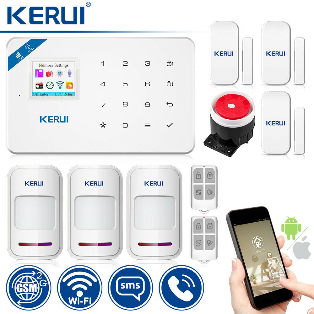 Kerui W18 Wifi Gsm Wireless Alarm System Home Security Sensor Detector 433mhz