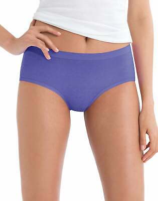 Hanes No Ride Up Low Rise Cotton Brief Panties 6-pack Underwear Women's Tag-free
