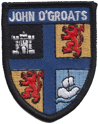 John O'groats Crest Caithness Scotland Flag Embroidered Patch Badge